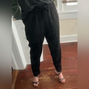 Citizens of Humanity black satin pants